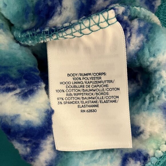 Lands' End NWT Kids Blue, Green, White Fleece Hoodie Size L (10-12) - Picture 6 of 8